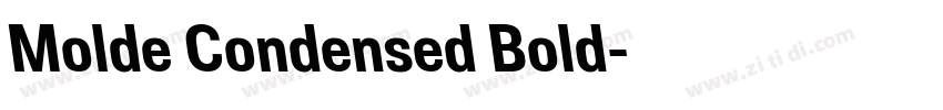 Molde Condensed Bold字体转换